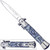 Premium Milano Collection Stiletto Knife | Spring Assist White/Grey