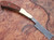 White Deer Damascus Steel Straight Razor w/ Wood & Brass Handle