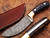 White Deer Custom Made Damascus Steel  Exotic Wood handle Buffalo Skinner