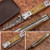 Italian Stallion Damascus Folding Knife ENGRAVED Steel Bolster Camel Bone Grip