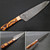 Santoku Damascus Steel Forged Chef Knife Wood Chip Resin by White Deer
