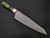 Damascus Steel Santoku Forged Chef Knife Hazel Resin Grips by White Deer