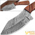 WHITE DEER SPEY BLADE Damascus Steel Hunting Skinner Knife Cocobolo Hardwood Handle