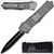 Spear Point OTF Knife Out The Front Assisted Open Tactical Glass Breaker Straight Edge Silver Handle