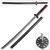 Foam Demon a Slayer Black Fantasy Samurai Replica Sword Blade Katana Cosplay Anime