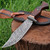 White Deer Custom Made Damascus Steel Executive Knife with Wood Handle