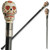 Red Walking Skull/Devil Head Cane Sword Staff Mobility Stick Rubber Foot Handle