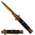 Gold Blade Automatic Stiletto Knife Black Handle