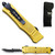 Yellow Edition Legacy Edge OTF Knife Drop Point Half Serrated Edge Blade