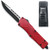 Red Straight Edge Demolisher OTF Knife - Clip Plain USA