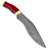 Custom Made Damascus Steel Kukri Knife w/Red Resin Handle