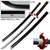  Demon Slayer Tanjiro Kamado Nichrin Blade Flame Handmade Katana Sword V2