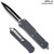 Double Edge Black OTF Knife w/Comfort Grip Handle Double Edge 