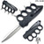 Carbon Fiber USA Knuckle OTF Knife Elite Collection Black With Silver Spike