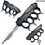 Carbon Fiber USA Knuckle OTF Knife Elite Collection Black With Silver Spike