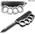  Silver Carbon Fiber Handle USA Knuckle OTF Knife -Tanto Half Serrated Edge Elite Collection