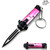 Mini Pink Key Chain OTF Knife Double Edge Blade