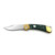 Folding Hunter Auto Knife G-10 Green Handle Single Edge