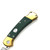 Folding Hunter Auto Knife G-10 Green Handle Single Edge