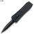Butane Lighter OTF Knife Spear Point, Double Edged Black Blade