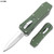 Butane Lighter OTF Knife Double Edged OD Green Handle Silver Blade