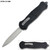 Spear Point OTF Knife Out The Front 7" Tactical  Straight Edge Black Handle