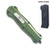  Spear Point OTF Knife Out The Front 7" Tactical  Straight Edge Green Handle