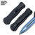 5.5" Spear Point Blue Etched OTF Knife Tactical Edge Black Handle