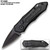  Black Push Button 5 Inches Overall Legal Auto Knife Black  Blade