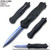  7.5 "Spear Point Blue Etched OTF Knife Tactical Edge Black Handle