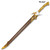 Twinkle Replica Metal Sword with Brown Hardwood Leather Scabbard