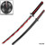 Blood Katana Sword Non Sharp Blade Black Guard