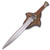 Elven Guardian Fantasy Sword with Ornate Wall Display Plaque & Leather Sheath
