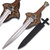 Elven Guardian Fantasy Sword with Ornate Wall Display Plaque & Leather Sheath