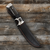 Black Tactical Fixed Blade Knife with Nylon Sheath – Silver Accent Handle