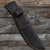 Silver Accent Fixed Blade Knife with Black Wood Handle