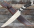 Silver Accent Fixed Blade Knife with Black Wood Handle