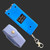 Blue Compact Rechargeable Stun Gun with LED Flashlight, Safety Switch & Carrying Pouch