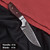 White Deer 8" Damascus Steel Full-Tang Fixed-Blade Skinner Hunting Knife with Wood Handle and Leather Sheath