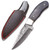White Deer 8" Damascus Steel Full-Tang Fixed-Blade Skinner-Hunting Knife with Grey Wood Handle