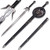 The Witcher Ciri Zireael Sword Replica with Black Scabbard