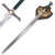 Sword of Faramir LOTR with Green Handle and Display Plaque