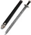 36" Handmade Damascus Steel Viking Sword – Norse Medieval Sword