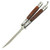 8.5" Butterfly Knife – Silver Balisong Folding Knife with Wood Handle Inserts