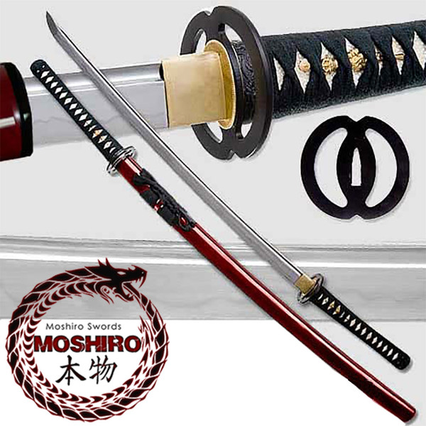 MOSHIRO - 1060 Carbon Steel - Best Miyamoto Sword Red