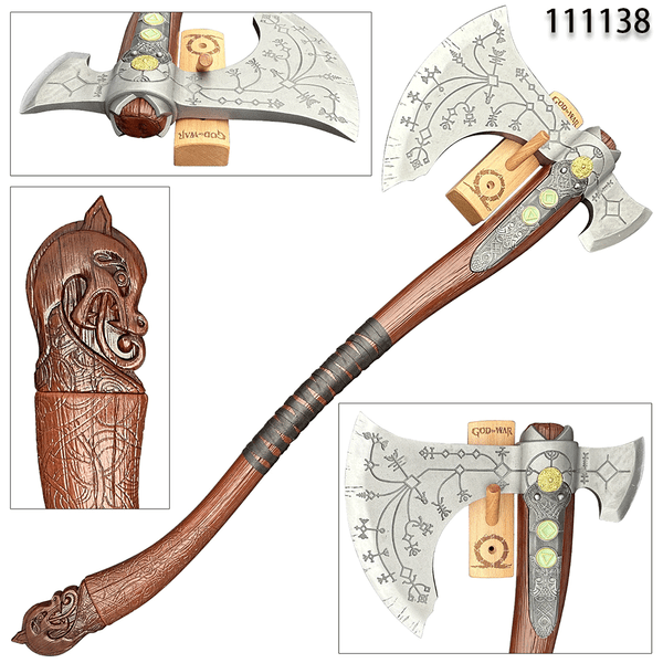 God of War - Kratos Leviathan Axe Metal Glow in the Dark Collectible Axe