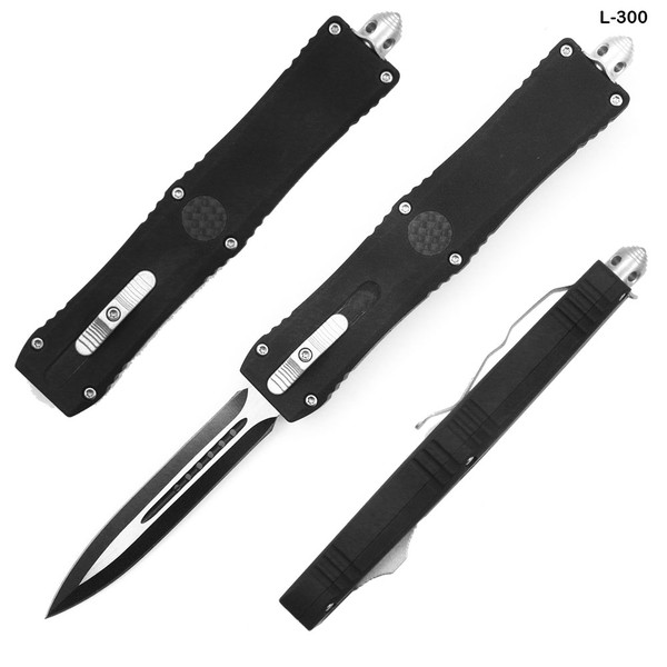 Templar Slim OTF Knife Out The Front Tactical  Spear Edge Black Handle