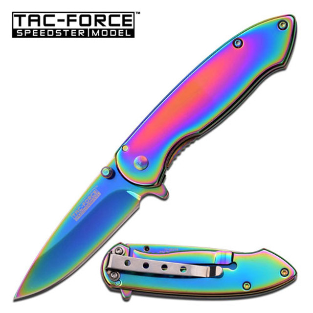 TAC-FORCE  SPRING ASSISTED KNIFE TITANIUM COATED