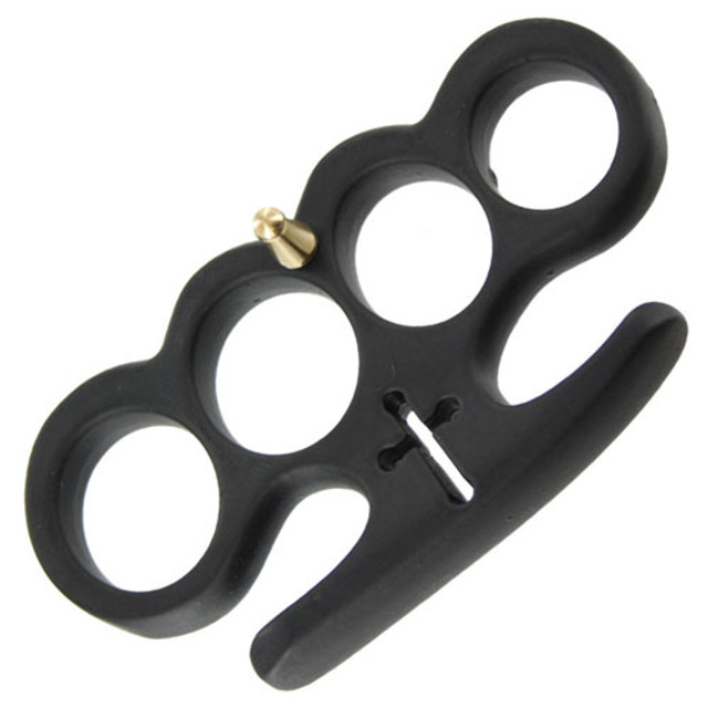 Cop Knuckle Duster Brass Knuckle Handcuff Paperweight - Black