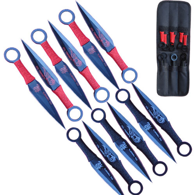 On Target Bullseye 12 Piece Target Throwing Knife Set